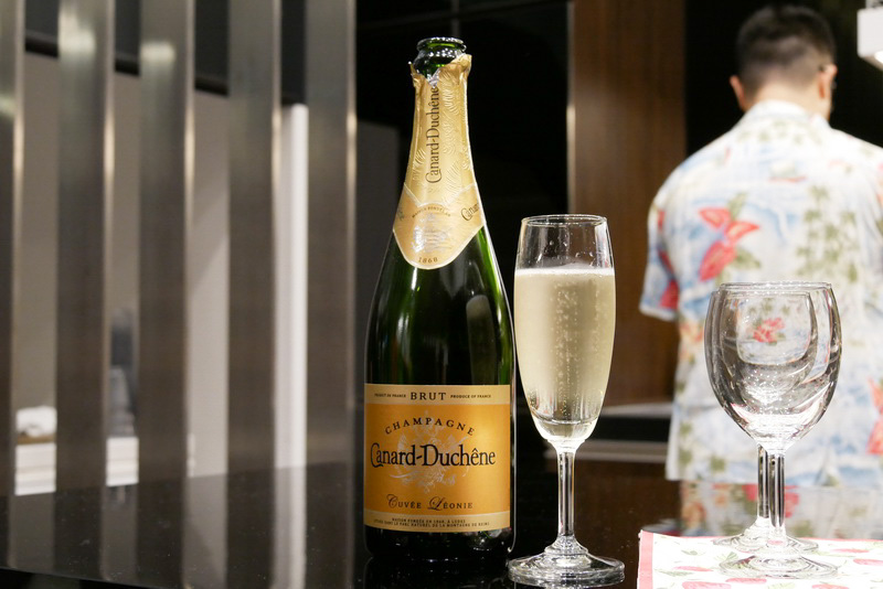 提供されたシャンパンは、ANA国際線ビジネスクラスで提供されているものだ