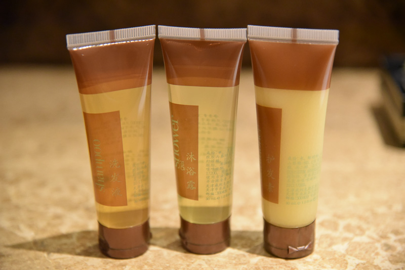 バスアメニティは「シャイン・フォー・シェラトン」。洗いあがりはしっとり潤う