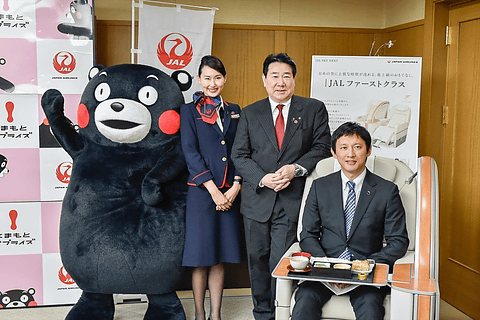 JAL、11月からは「新・JAPAN PROJECT 熊本」をスタート 熊本県庁で機内