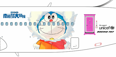 JAL、国内線向けに特別塗装機「JAL ドラえもんJET」を2016年12月