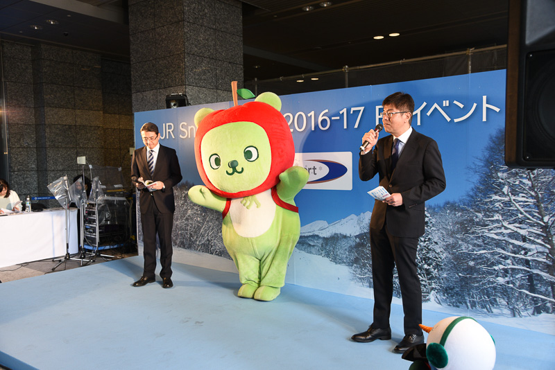 軽井沢エリアのプロモーション。軽井沢プリンスホテルスキー場、志賀高原焼額山スキー場というホテルと一体になったプリンススノーリゾートをアルクマとともにアピール