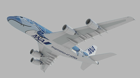 ANA、エアバス A380型機の特別塗装機は「FLYING HONU（ホヌ