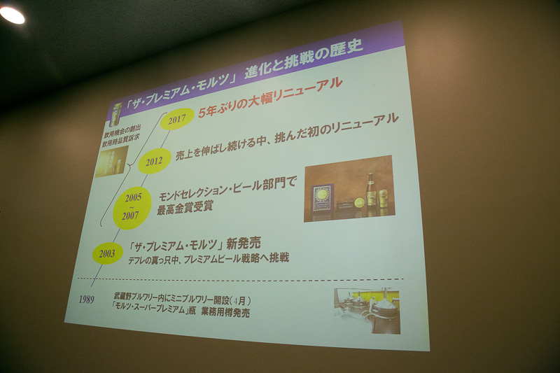 2003年の発売後、2005年～2007年はモンドセレクション・ビール部門で3連続金賞受賞。2012年に初めてのリニューアルを行ない、さらに5年後になる2017年に大幅リニューアルとなった