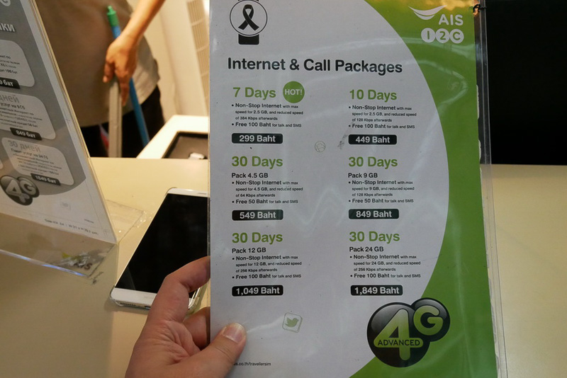 店員にプリペイドSIMが欲しいことを伝えると、このカードを手渡される。このなかから希望のプランを選択して購入すればいい