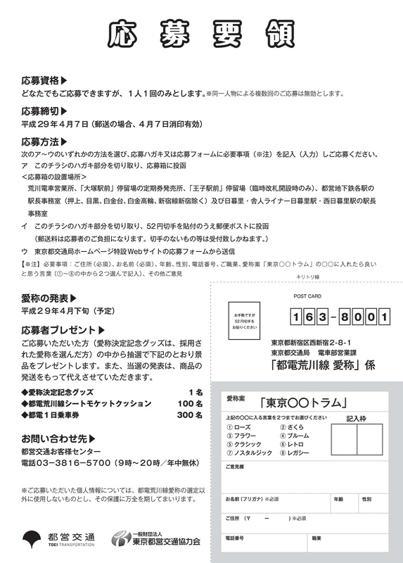 募集の裏面