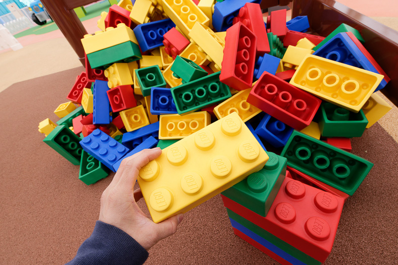 ここでもブロックを好きに使って組み立てられる