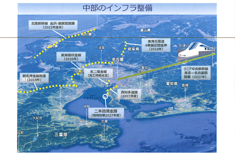 中部のインフラ整備
