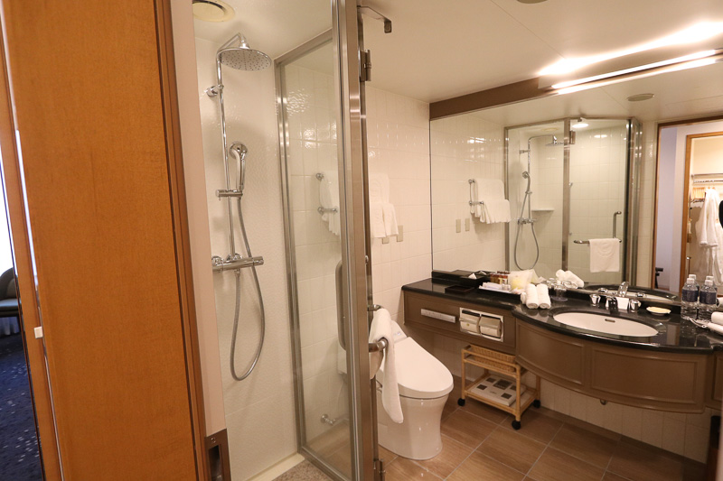 洗面台とシャワーブース、この右側にバスタブもある