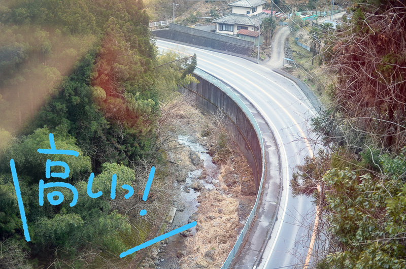 眼下に国道299号を見下ろす第15高麗川橋梁。西武線で最も高い鉄橋なのだそう