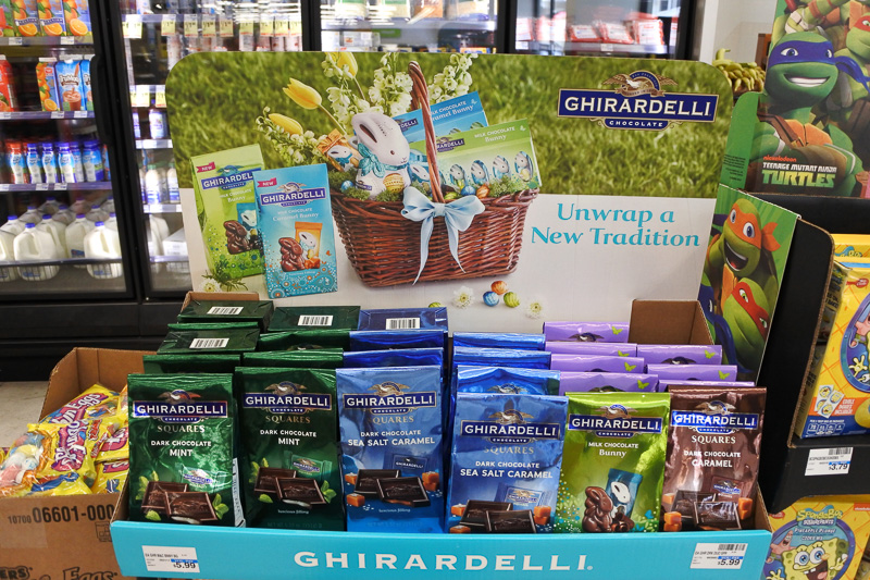 「ギラデリ」のチョコレートもイースター仕様でウサギフォルムとなっていた