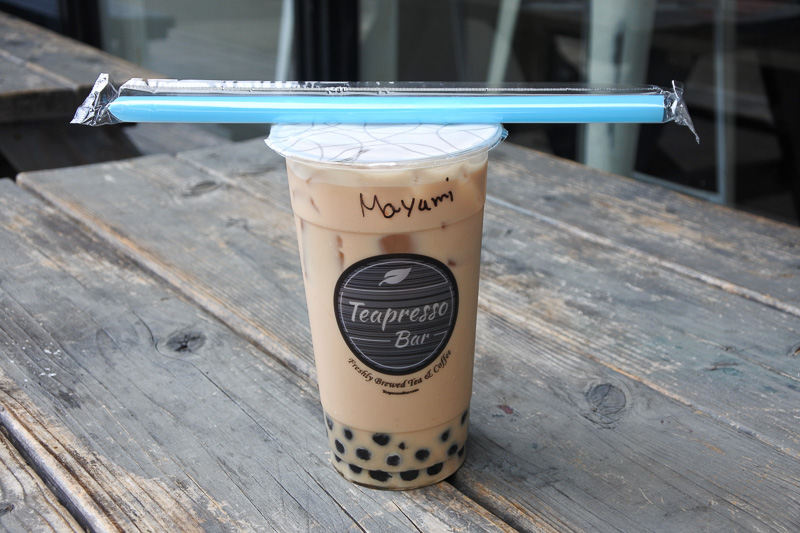 一番人気の「TEAPRESSO MILK TEA」（4.69ドル、約516円）。24oz（約680g）でかなりの量