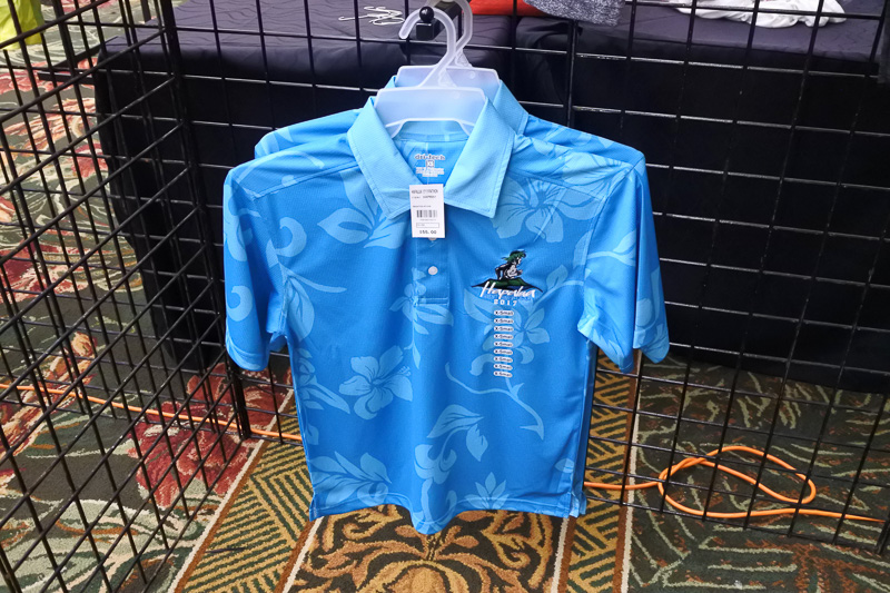 フリースバッグやポロシャツ、サンバイザーなど全身オリジナルアイテムで揃えることもできる