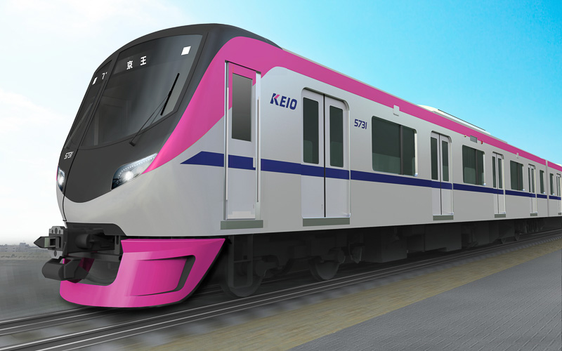 新型車両5000系で運行する京王電鉄の座席指定列車