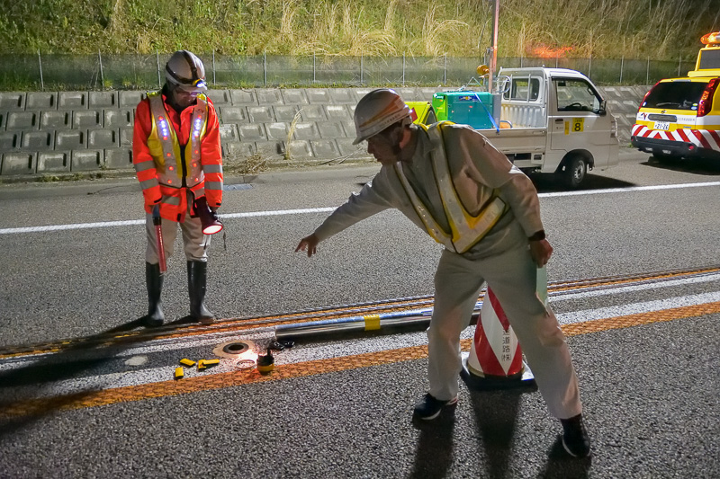 工事の説明をするNEXCO中日本 名古屋支社の亀井理明氏