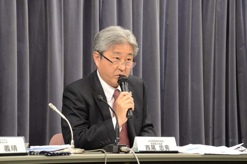 日本航空株式会社 常務執行役員 経営企画本部長 事業創造戦略部担当の西尾忠男氏