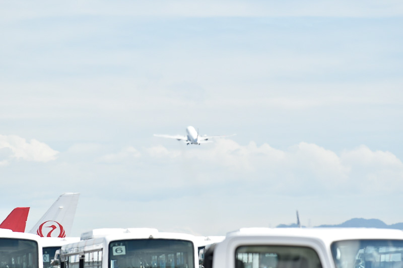 14時19分、羽田空港へ向けて離陸