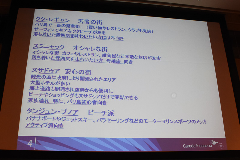 クタやヌサドゥア、ジンバラン、ウブドなどの主要エリア