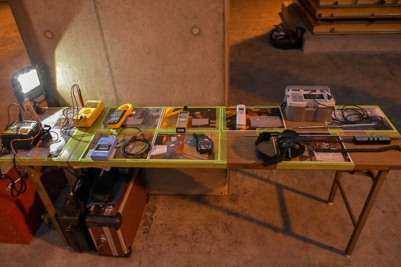 点検に使われる機器なども展示された