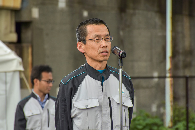 閉会式で「少しでも興味が沸いたらうれしい」と締めくくる首都高速道路株式会社 神奈川管理局 部長の今村幸一氏