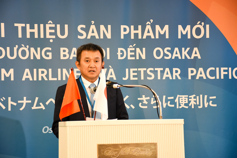 ベトナム航空 プレジデント兼CEO ズン・チー・タイン氏がベトナム航空の歩みや両社の新サービスについて説明