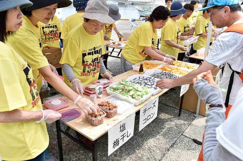立石観音にも「立石エイド」が設置されていた。漁港の婦人部による運営とのこと