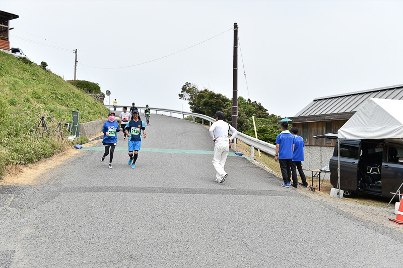 元乃隅稲成神社を過ぎてすぐの場所に計測ポイントが設置されていた。ここを通過しないと記録されない