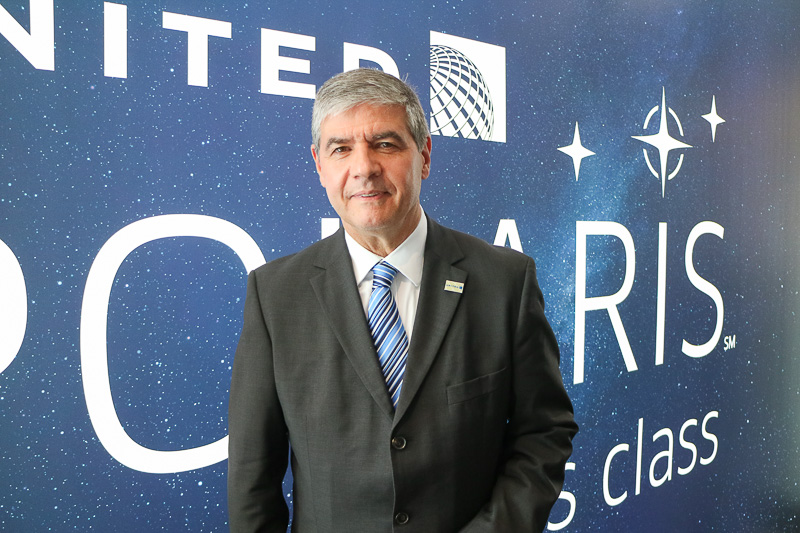 「CA（客室乗務員）のあたたかさ、おもてなしの心とともに『ユナイテッド・ポラリス』の旅をお楽しみください」と語るマセル・フークス氏