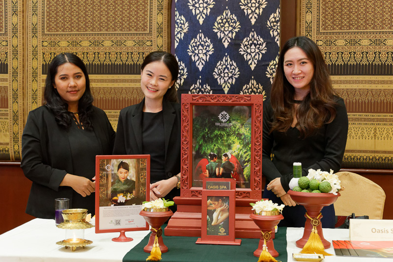 現地下見ツアーやパークゴルフを推進する旅行代理店のほか、ホテル、ゴルフ、スパなどのリゾート施設が出展、日本から来た参加者に詳しい設備などを案内していた