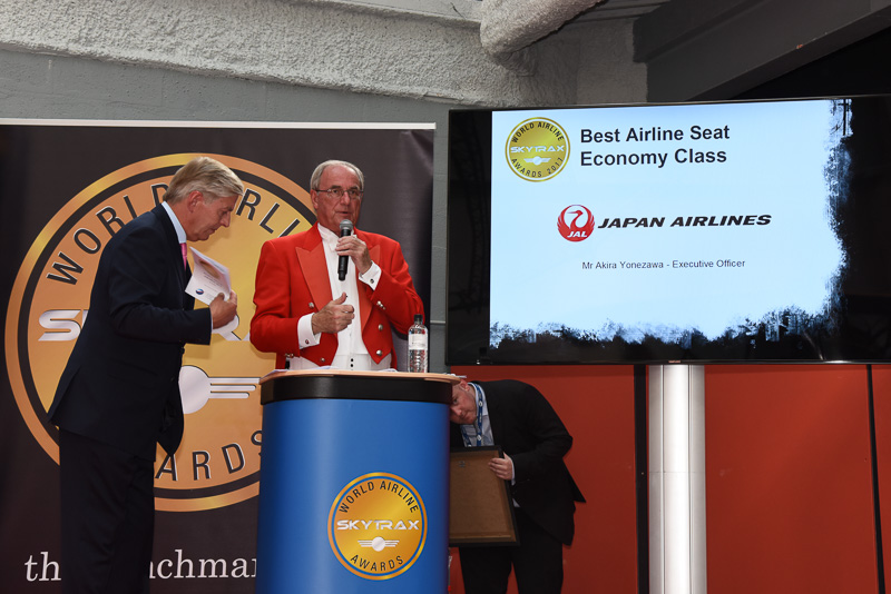 ベスト・エコノミークラス・エアラインシート賞発表の瞬間