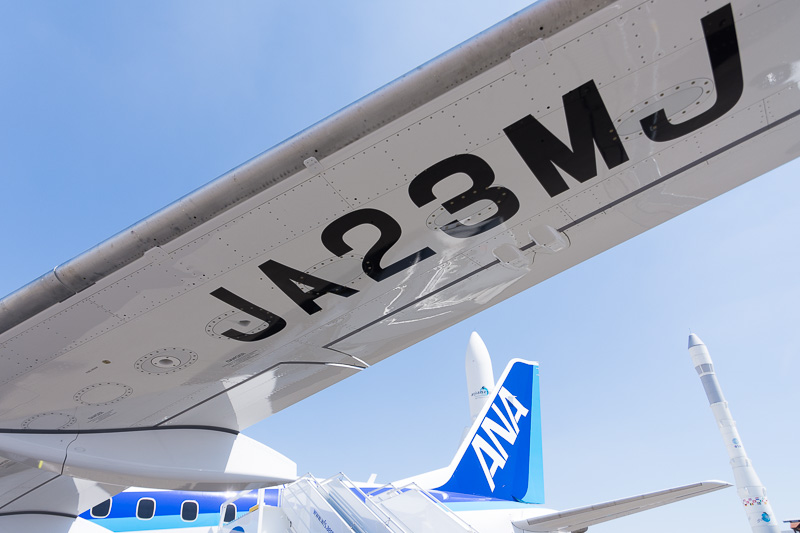 登録記号「JA23MJ」のMRJ飛行試験3号機