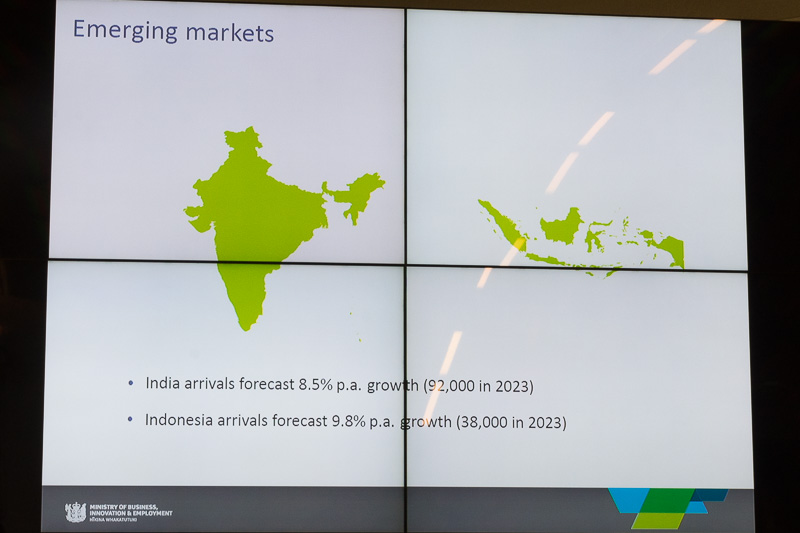 開発市場としてインドとインドネシアを挙げる