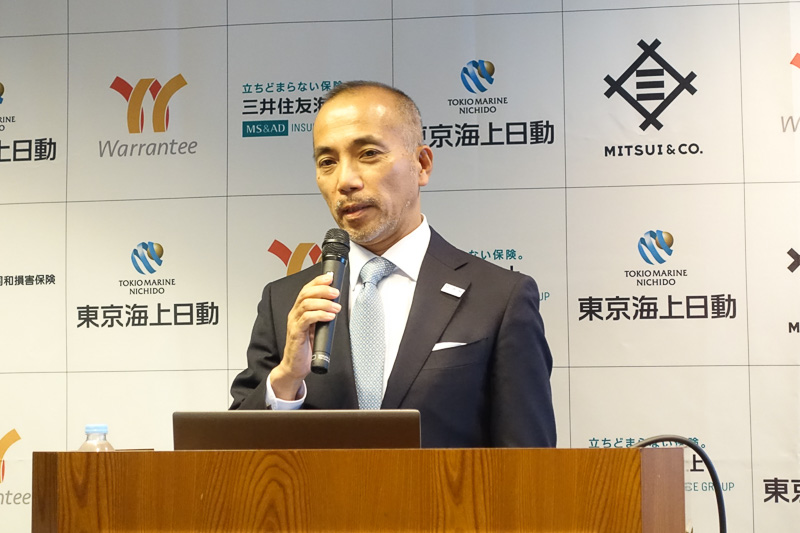 保険会社を代表して東京海上日動火災保険株式会社 常務執行役員 大塚祐介氏が出席。Warranteeがサービスするインシュアテック（テクノロジーを活かした保険）分野への期待を述べた