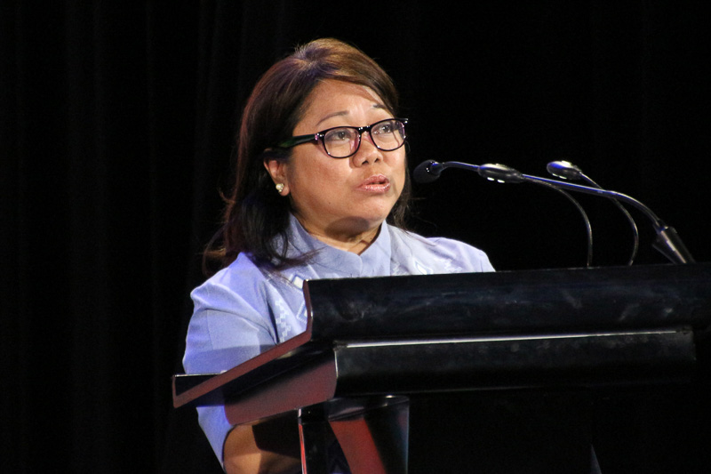 フィリピン観光省のMaria Corazon Jorda-Apo氏（Ms. Maria Corazon Jorda-Apo Director, Americs & Asia-Pacific Marketing Teams Philippine Department of Tourism）