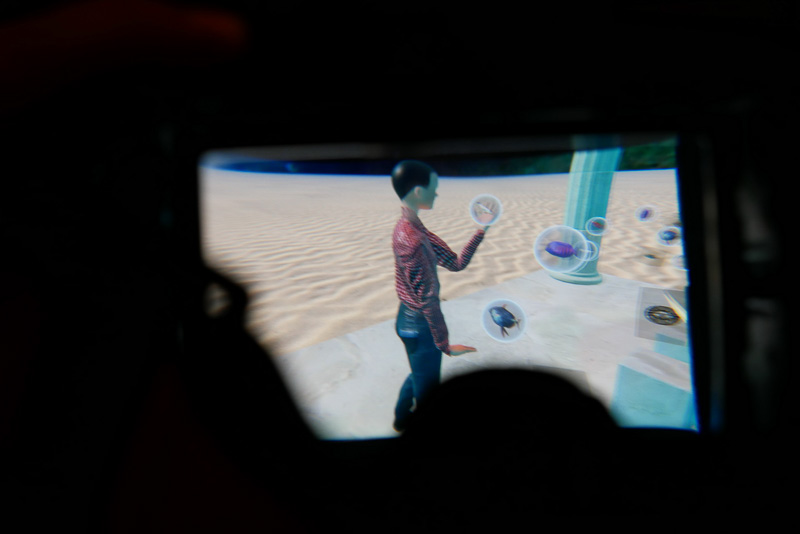 VRヘッドセットにはこのような映像が映し出されている