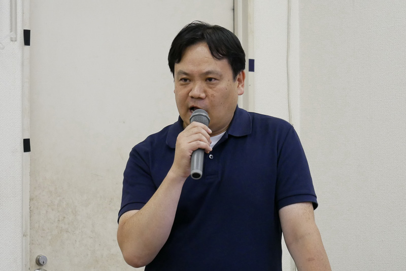 今回のイベント開催や、ソフトバンクの関わりについて説明する、ソフトバンク株式会社 新規事業開発室 事業開発統括部 事業開発部 VR事業推進課 小沢元氏