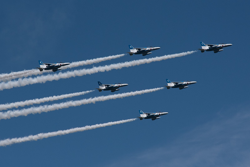 航空自衛隊のアクロバットチーム「ブルーインパルス」。松島基地をホームベースとする