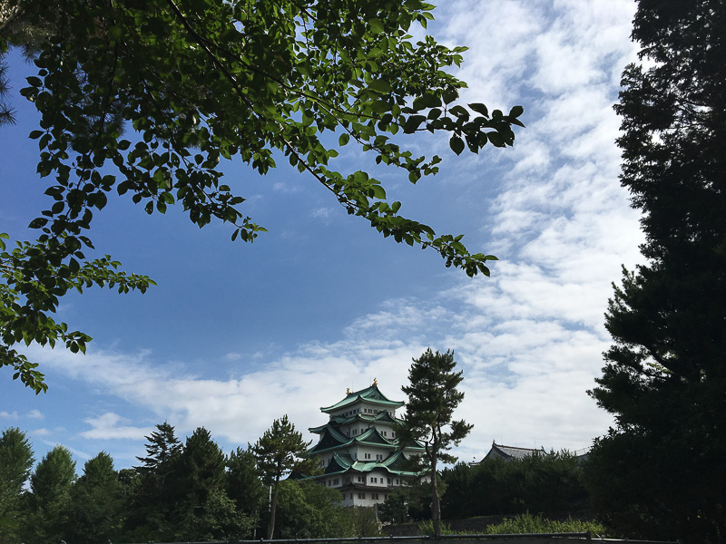 正門入り口付近から見た名古屋城の天守閣