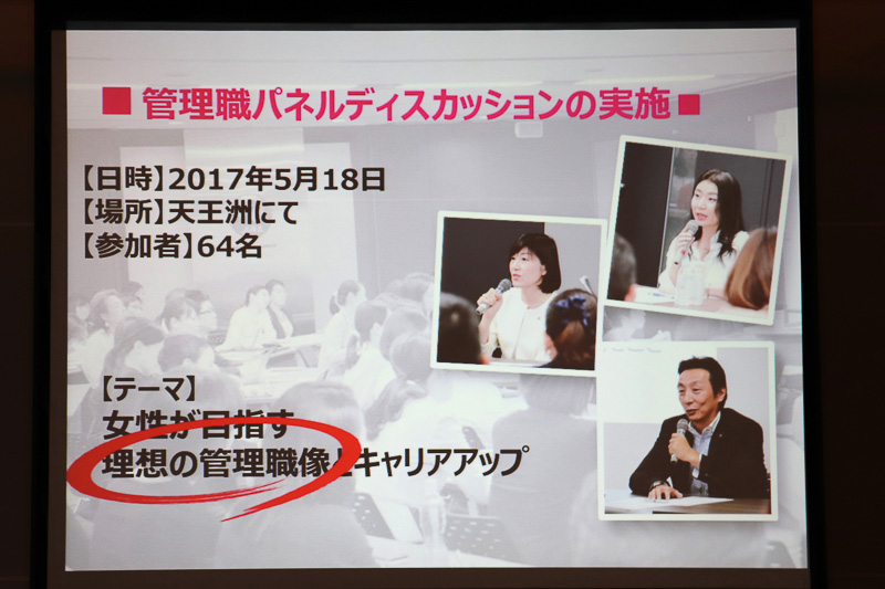 「女性が目指す理想の管理職像とキャリアアップ」をテーマに実施