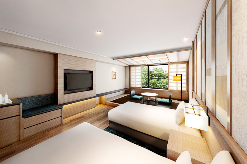 伊豆マリオットホテル修善寺の「和洋室 ツイン」（画像提供：森トラスト・ホテルズ＆リゾーツ）