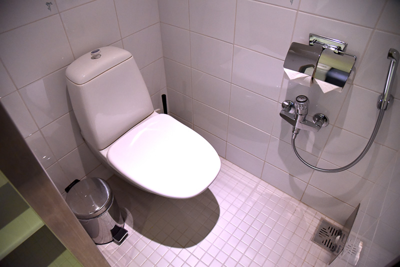 バスルームにはアラビア製のトイレを設置