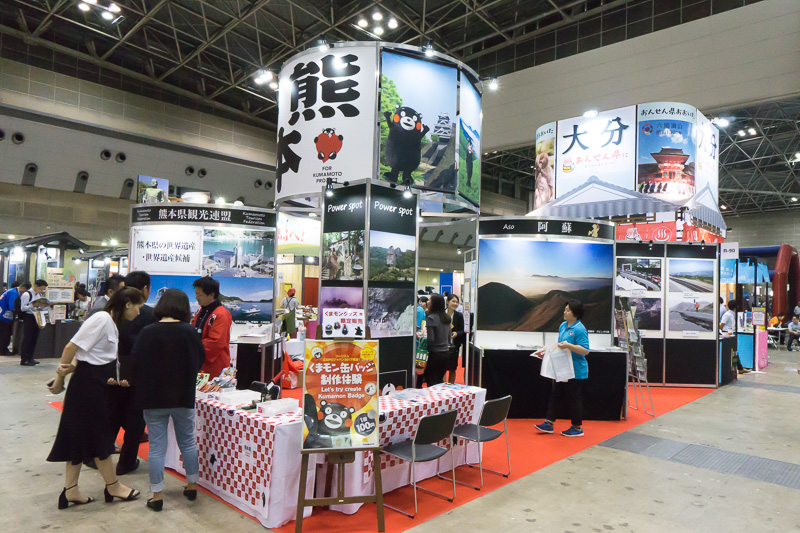 九州関連がまとまる近辺。熊本と福岡ブースが見える