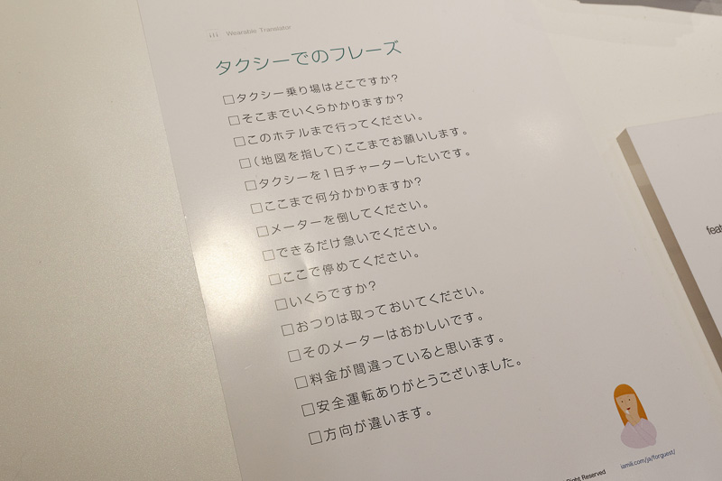 旅行で想定されるシチュエーションに対応するフレーズのパターンを豊富に用意。オフラインで利用可能