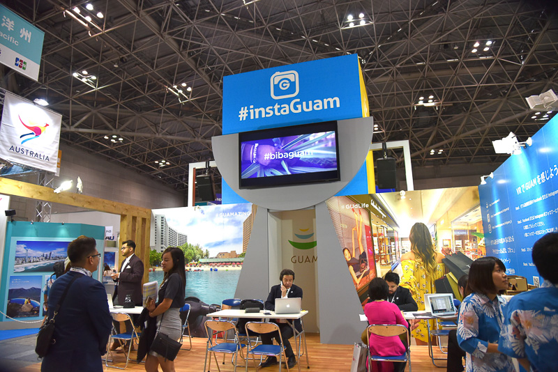 ハッシュタグがブースのトップに掲げてあり、SNSをかなり意識した構成となっている