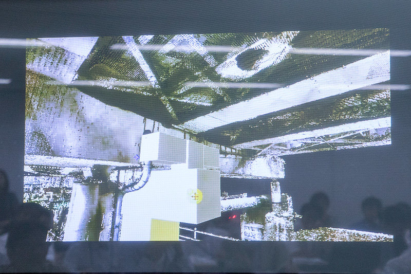 すでにある橋脚の隣に新しい橋脚を立てる際に使用したデータ。狭い空間の中でどういった構造が当てはまるのかが検討できる