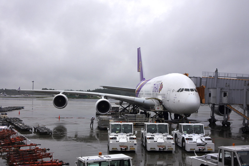 成田国際空港に到着したエアバス A380-800型機