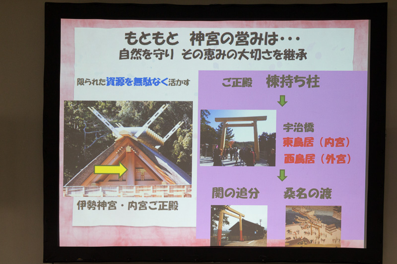 正殿に使われていた柱は鳥居として再利用され、さらに県外の被災地でも活用されている