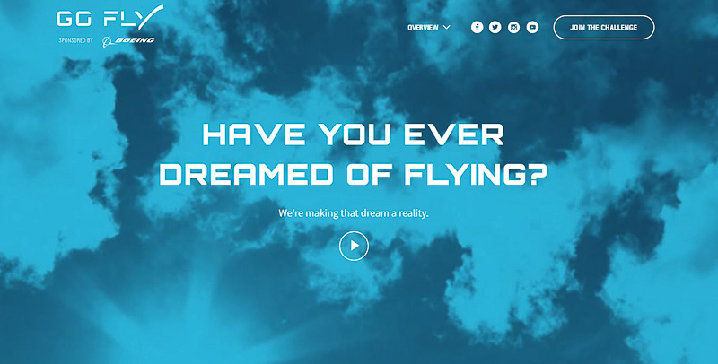 ボーイングは個人用飛行装置の国際コンテスト「GoFly Prize」のメインスポンサーになった。賞金総額は200万ドル（約2億2400万円）