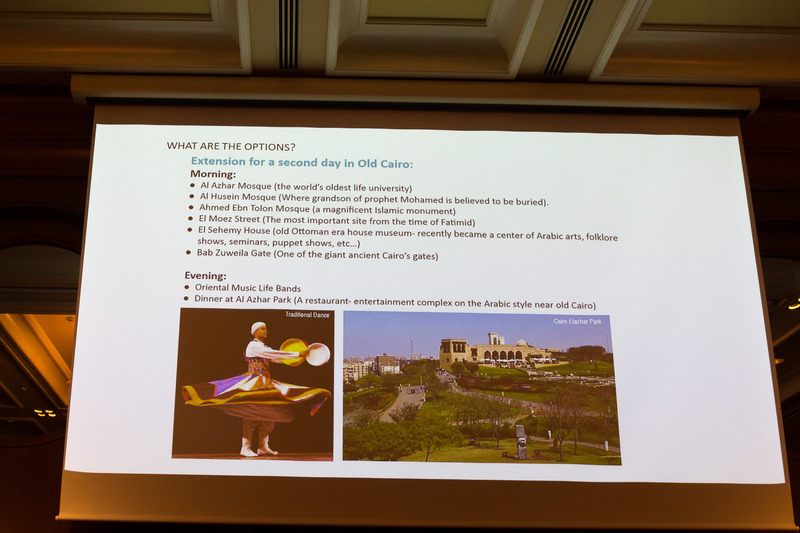 セミナーでは短期ステイ時に楽しめる観光スポットも紹介された。歴史建造物のほか、旧市街の宗教施設やバザール、現代博物館やオペラハウスなどがあることもアピール。リゾートやナイル川下りもあるので、長期滞在も楽しめるとのこと