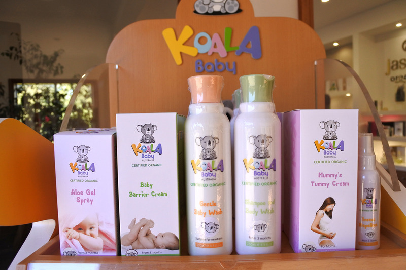 赤ちゃんとお母さん向けの「KOALA BABY」はマウント・タンボリンの湧き水や自社ファームで栽培したハーブ、蜂蜜などを使用している