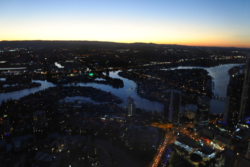 地上230mからのゴールドコーストの眺め
